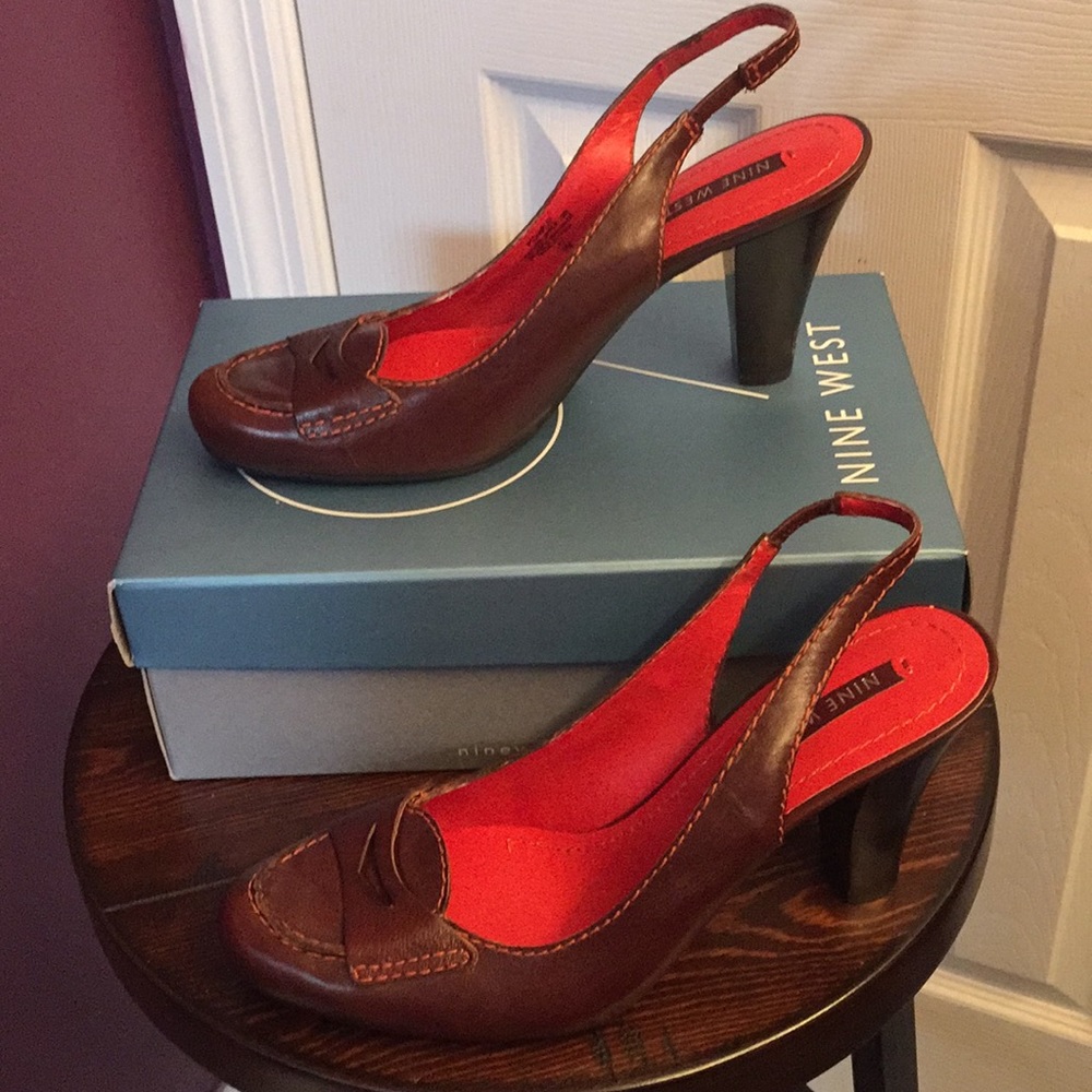 Women’s Nine West Sling Back Closed Toe Heels